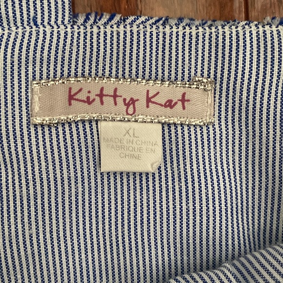 Kitty Kat Blue & White Striped Sundress - Picture 4 of 9